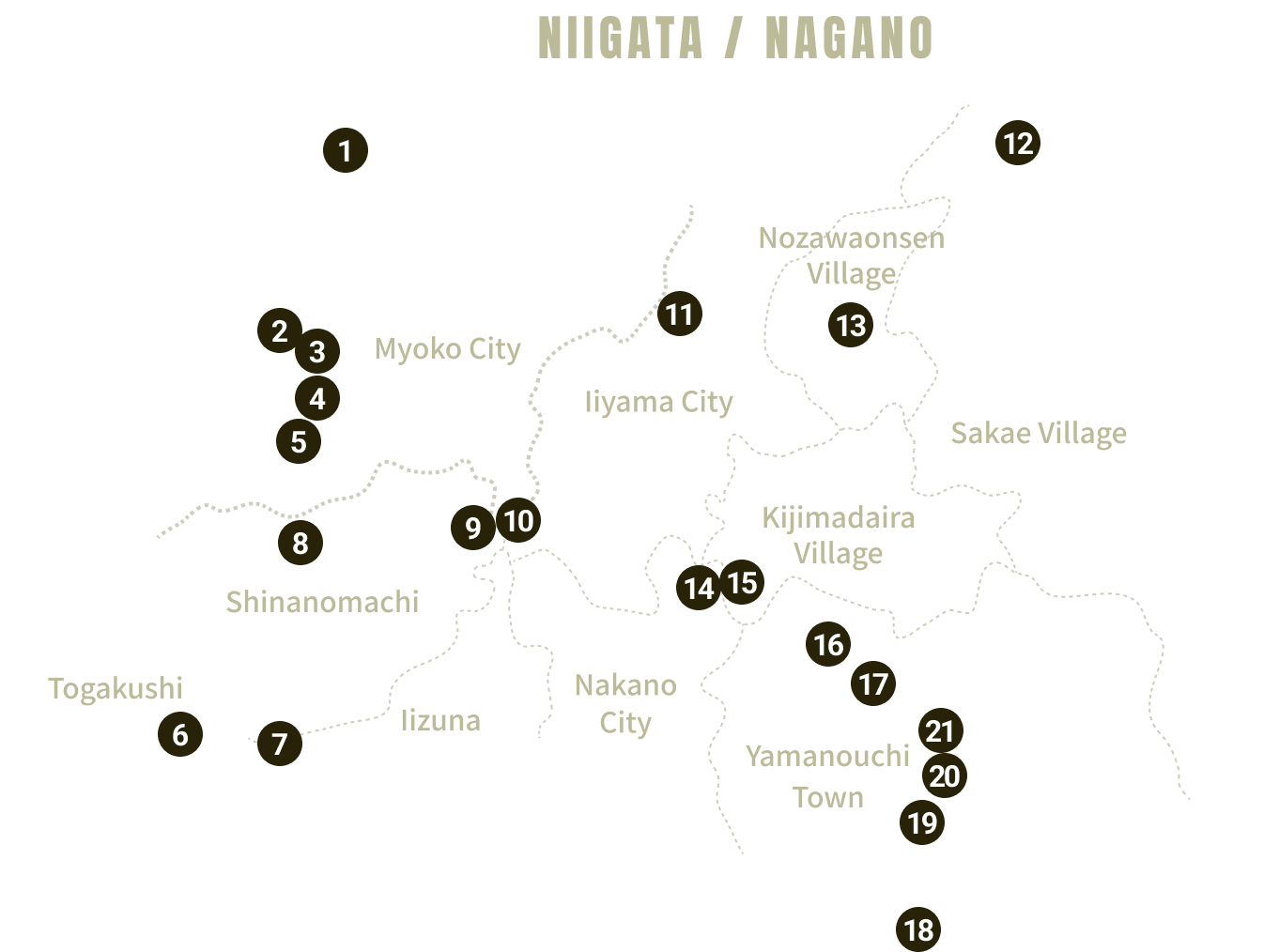 Download a map of affiliated ski resorts